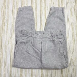 J. Jill Elements Gray Linen Pull On Pants